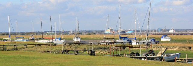 Ashlett marina, Fawley, Southampton Water, Ruth's coastal walk, Hampshire.
