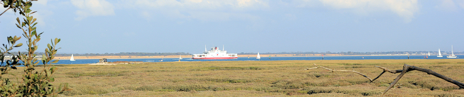 view across Southampton Water, from Langdown, Hythe. Ruth's coast walk.