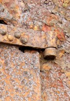 rusted metal, Hurst Castle, Ruth walks around the coastline