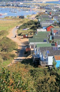 looking back to Christchurch Harbour, Ruth's coast walk