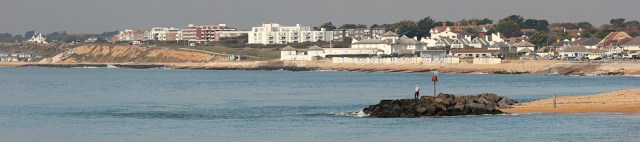 Looking forward to Milford on Sea, Ruth walks along the Hampshire coast
