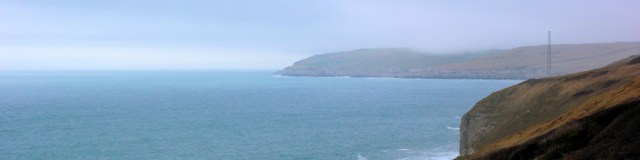 03 fog over St Aldhelms Head - Ruth walking around the coast, Isle of Purbeck. Dorset. Fog over St Aldhelms Head - Ruth walking around the coast, Isle of Purbeck. Dorset.