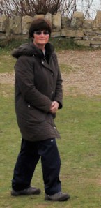 Ruth, on her coastal walk, around Durlston Head.