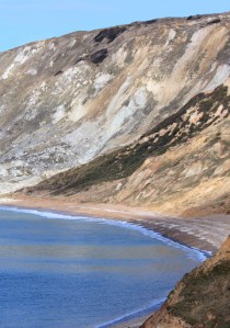 02 Worbarrow Bay, Ruth walking round the coast, Dorset. Worbarrow Bay, Ruth walking round the coast, Dorset.