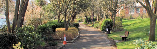 parkland of Nothe Fort, Ruth walks the South West Coast Path, through Weymouth