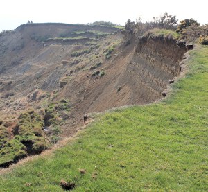 crumbled cliff, Redcliff Point, near Weymouth, on Ruths coastal walk.