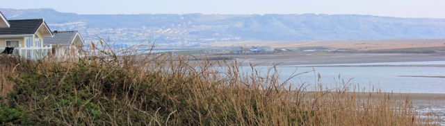 04 view back to Portland, Ruth on South West Coast Path, Fleet view back to Portland, Ruth on South West Coast Path, Fleet