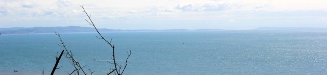 sea view with Portland - Ruth on her coast walk, Devon