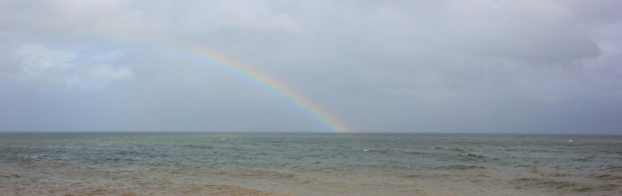 rainbow, Dawlish Warren, Ruths walk around the coast, Devon