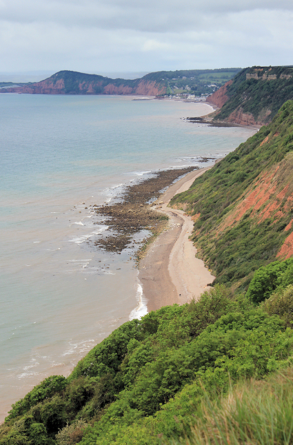 towards Sidmouth, Ruth's coastal walk through Devon