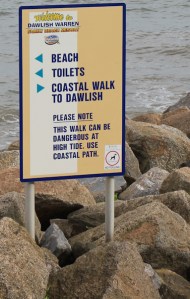 coastal walk to Dawlish sign, Ruth's coastal walk, UK