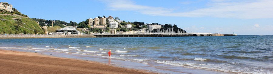Torquay Beach, Ruths coast walk around Devon
