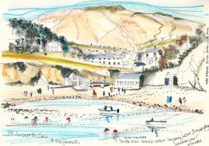 Lulworth Cove - Tim Baynes painting - Ruth's 'artist in Residence' Lulworth Cove - Tim Baynes painting - Ruth's 'artist in Residence'
