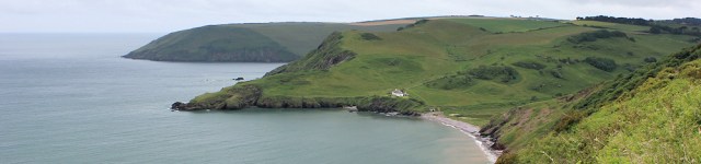  ahead to Scabbacombe Head, Ruth's coastal walk. Devon.