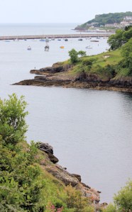 Churston Cove, Ruth walking the coast around Tor Bay
