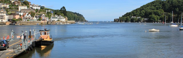 Dartmouth, looking to river mouth, Ruth's coastal walk