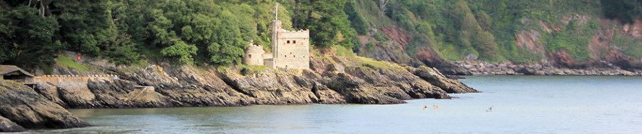 Castle near Kingswear, Ruth's coastal walk, Darmouth