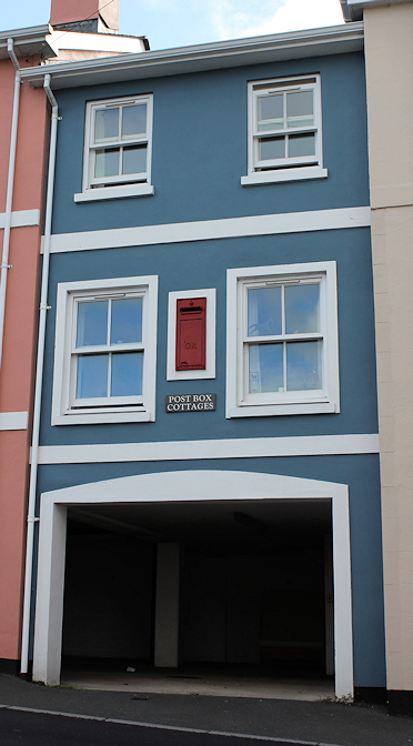 Post Box Cottages, Stoke Fleming, Ruth walking the South West Coast Path, Devon.