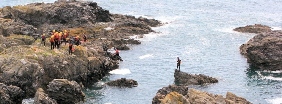 Divers near Two Stones, - Ruth's coastal walk, Devon