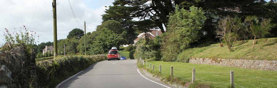 road walking along the South West Coast Path, Ruth in Devon