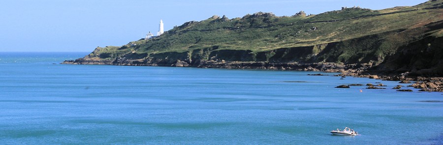 Start Point - view across Start Bay, Ruth's coastal walk. Devon.