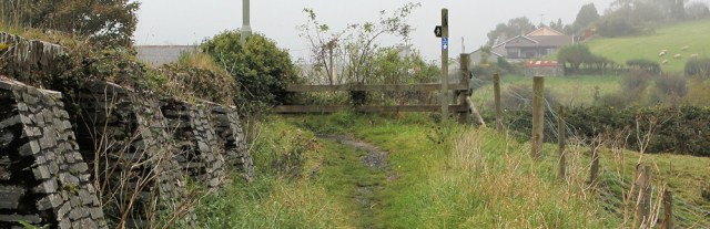 approaching bridge into Averton Gifford, Ruth on her coast walk.Devon.