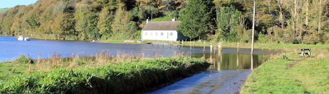 another flooded road, Ruth's coast walk