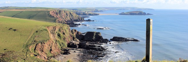 looking back to Burgh Island, Ruth's coastal walk