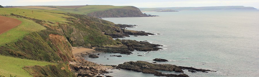 view back to Bolt Tail, Ruth's coastal walk, Devon