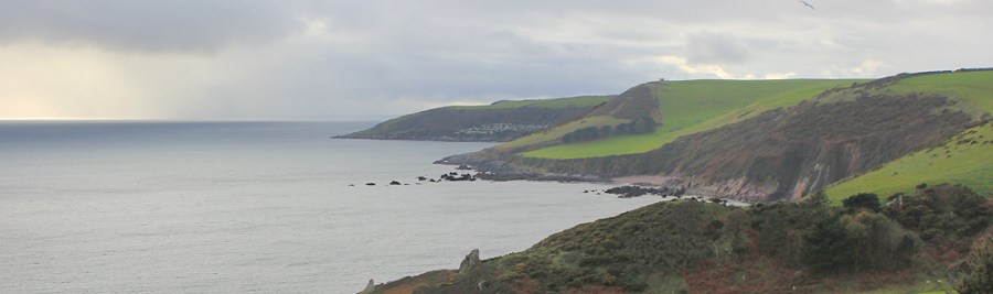 forward to Stoke Beach, Ruth on the South West Coast Path, Devon
