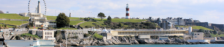 Ruth walking the coast, Plymouth HOe