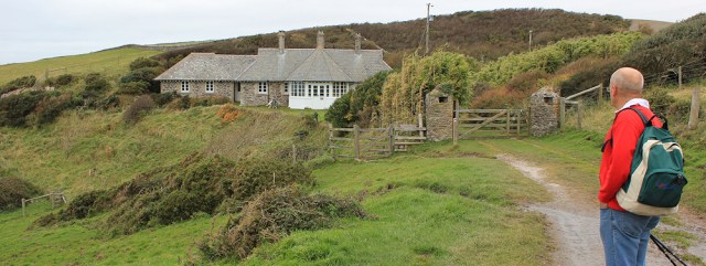Warren Cottage, Ruth walking the coast, South Devon