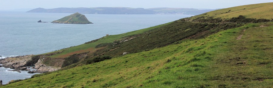 Revelstoke Drive, South West Coast Path, Ruth walking through Devon
