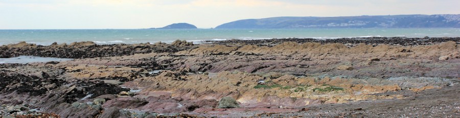 Looe Island, Ruth walking the coast