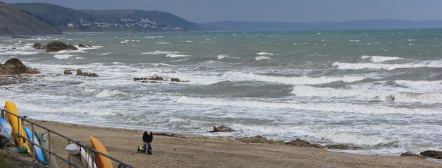 wild beach at Millendreath, Ruth's coast walk, South West Coast Path, Cornwall
