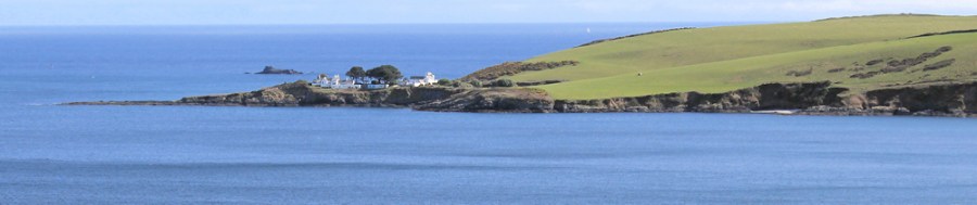 Chapel Point, from Mevagissey, Ruth walking the coast