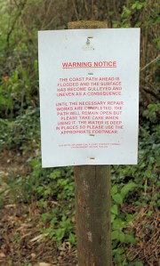 06 warning notice, - Ruth on her coastal walk, Cornwall