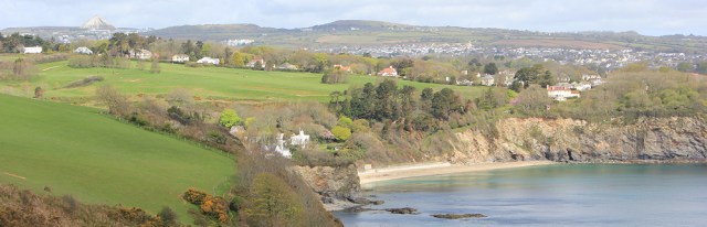 Porthpean, Ruth on her coastal walk, Cornwall