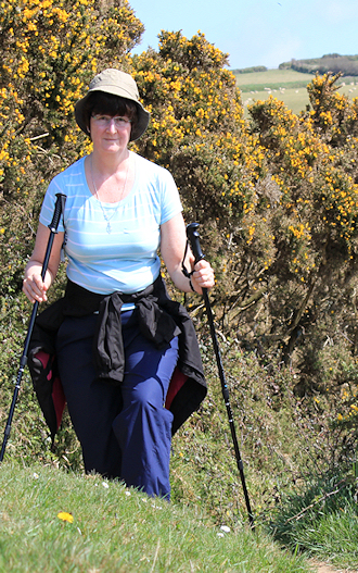 Ruth, walking the South West Coast Path, Cornwall.