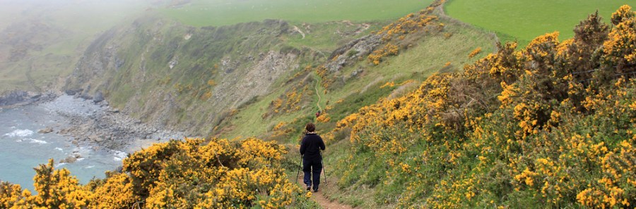 Kiberick Cove, Ruth on the South West Coast Path