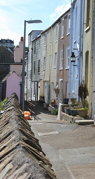 Mevagissey streets, Ruth's coastal walk.