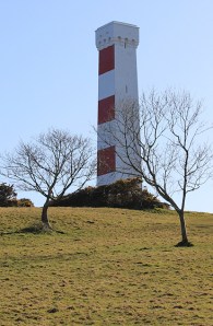 ribbin Head, steep scramble, Ruth walking around the coast