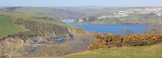 back to Fowey, Ruth walking the South West Coast Path