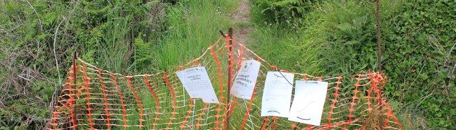 03 path closure, Chynhalls Point, Ruth trying to walk the coast of the UK