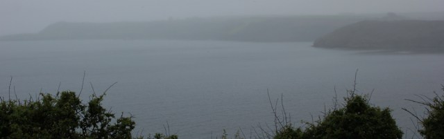 03 view in the rain, South West Coast Path, Ruth in Cornwall