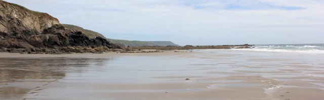 Kennack Sands, back to Black Head, Ruth walking the South West Coast Path