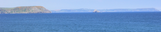 view back to Nare Head and Dodman Point, Ruth's coast walk, Cornwall