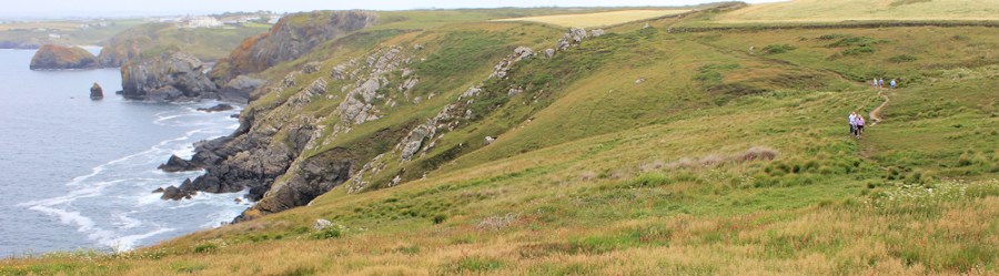 walking towards Mullion Cove, Ruths coast walk