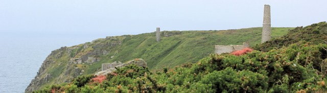 closer to tin mines, Ruth walking the coast