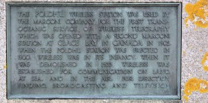inscription on Marconi monument, Ruth on SWCP, Cornwall